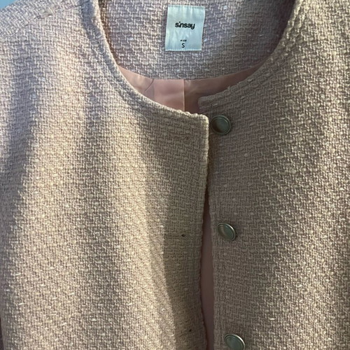 Eoz pastel tweed jacket Sinsay like new, pink