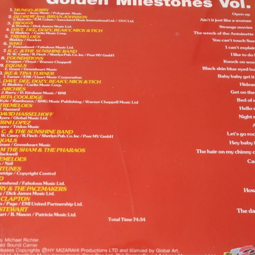 Golden Milestones 2 CD like new, rock collection 60s-70s