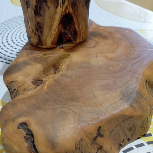 Handmade wooden desk table decoration, rustic minimal style