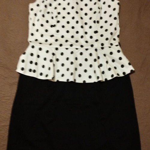 Billy Sabbado summer dress with polka dot top and black skirt