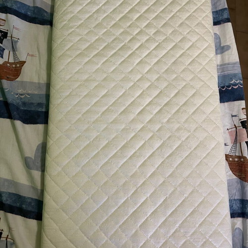 Wooden cradle white with mattress, like new