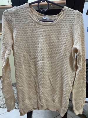PIMKLE women's knitted sweater like new, beige, size M