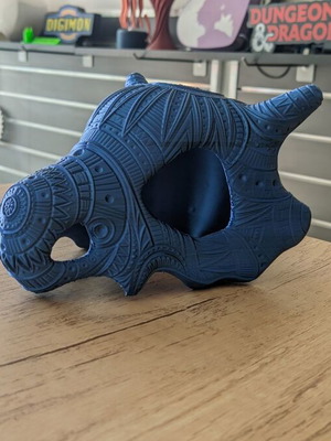 Cubone Ornate Skull decorative piece made to order, 3D printed