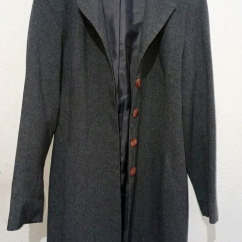 Long mid-length gray blazer like new, size 12