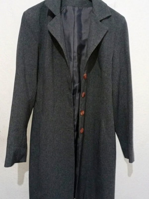 Long mid-length gray blazer like new, size 12