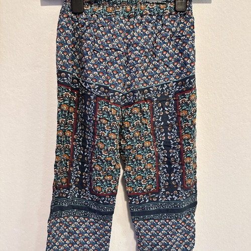 Boho floral pants for girls, size 9-10 years (140 cm)
