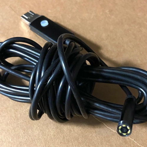 Usb endoscopic camera used with long flexible cable and led light