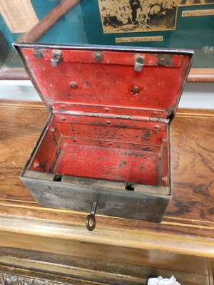 Hand safe used, rare old with key