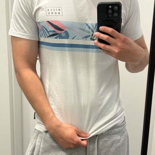 Billabong T-shirt used, white, size S