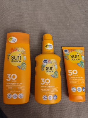 Sun dance body and face sunscreen set new, unused