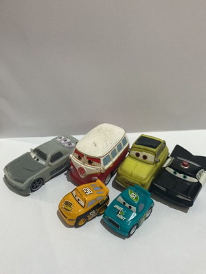 Disney Cars set of 6 used collectible toy cars