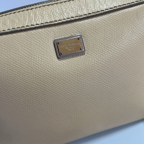 Dolce & Gabbana leather crossbody bag used, beige