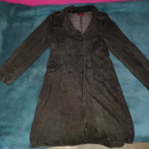 Denim coat Miss Denim XL like new, charcoal faded black