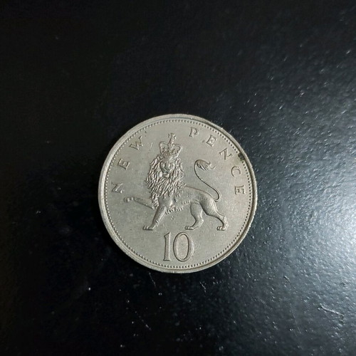 Νόμισμα Elizabeth μεταχειρισμένο, Αγγλίας 10 pence 1974