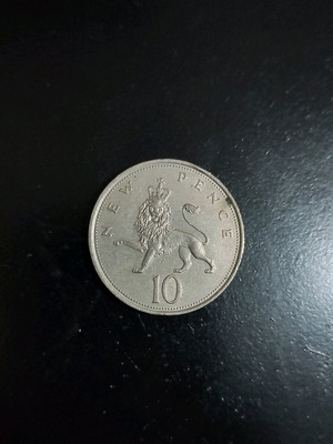 Νόμισμα Elizabeth μεταχειρισμένο, Αγγλίας 10 pence 1974