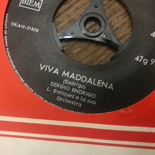 7" vinyl Sergio Endrigo - Se Le Cose Stano Così / Viva Maddalena used