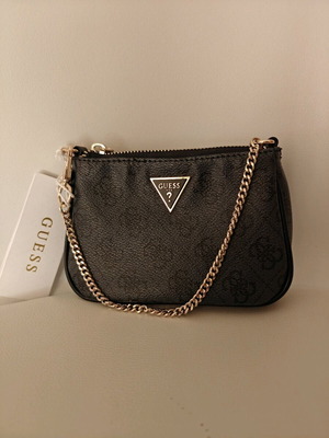 Guess Noelle Mini Top Zip bag new, black handbag