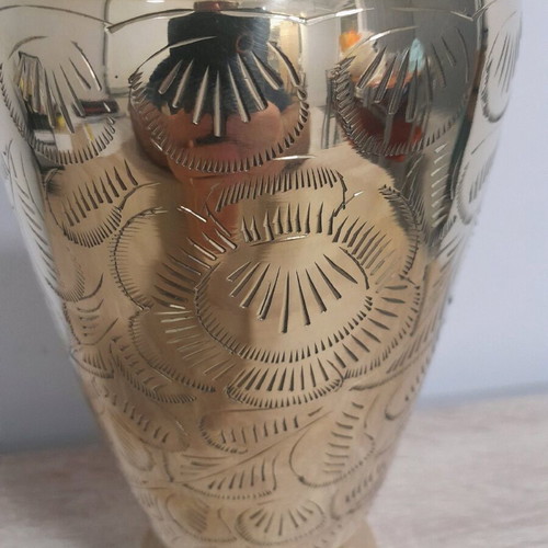 Large brass vase new, height 35cm diameter 35cm