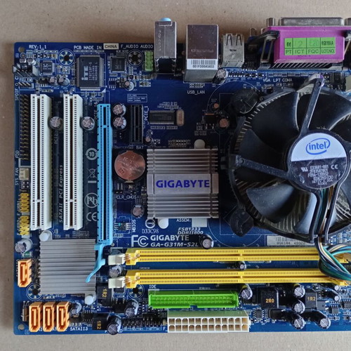 Gigabyte motherboard used, functional