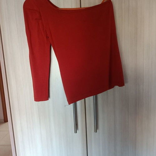 Blouse brick red size S used, 3/4 sleeve