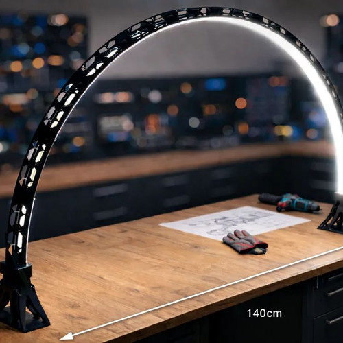 LightBridge LED Arc Lamp, 3D printed modular floor lamp