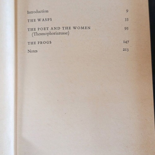 Aristophanes The Frogs and Other Plays used
