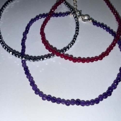 Gregio 3 Silver 925 Bracelets with Semi-Precious Stones New