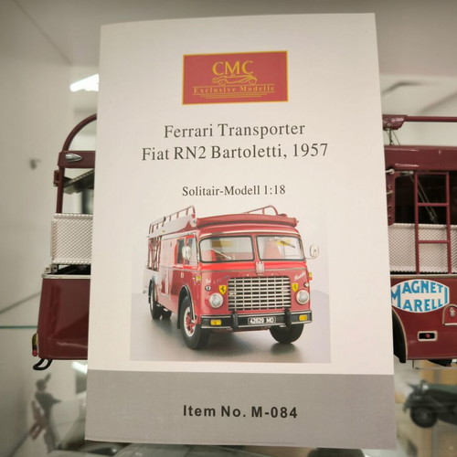 CMC Ferrari Transporter Fiat RN2 Bartoletti 1/18 like new collectible model