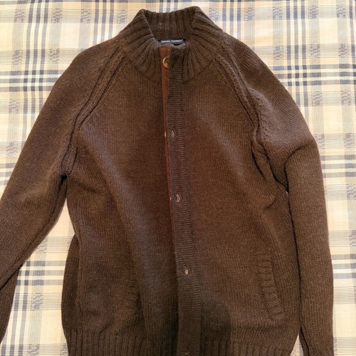 Oxford Company wool cardigan brown XL like new