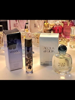 Armani Miniatures New Vintage Code and Acqua di Gioia Pour Femme