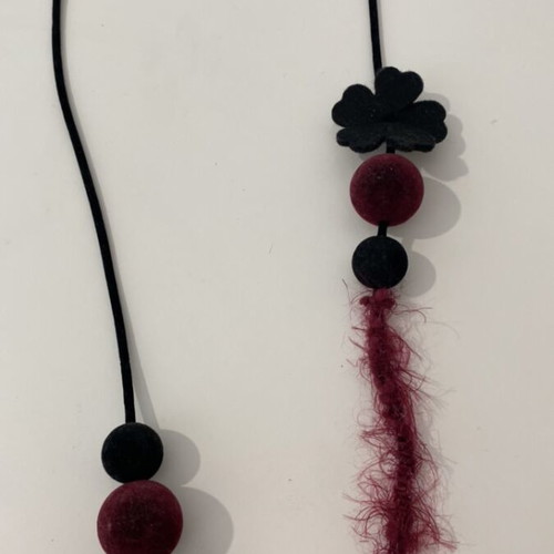 Handmade necklace with felt like new