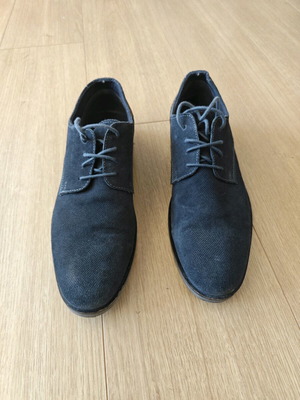 Παπούτσια JK London δερμάτινα suede σκαρπίνια μέγεθος 43 σαν καινούργια μπλε