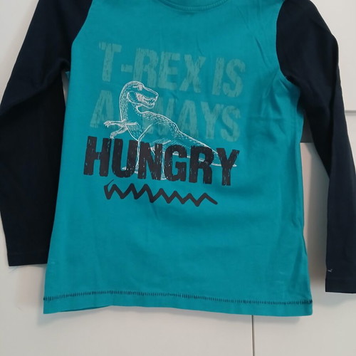 Lupilu T-Rex shirt used, size 116 cm, blue
