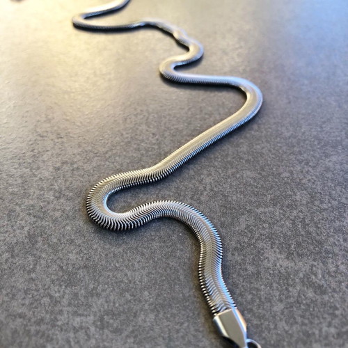 Steel necklace chain new, silver color