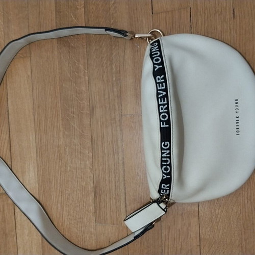 Women's crossbody bag, white-beige