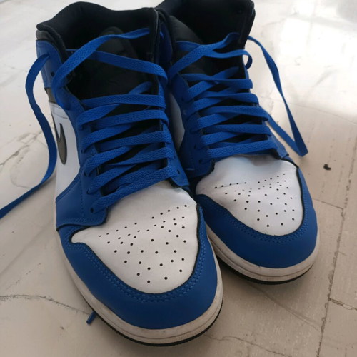 Nike Air Jordan 1 Mid Black Royal Metallic like new size 43