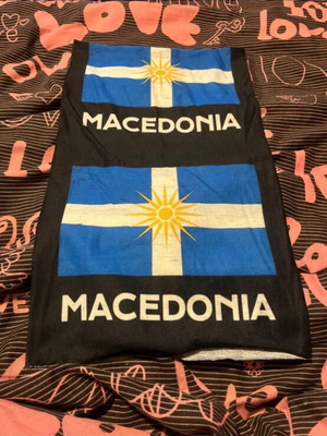 Macedonia Half Face Covering σαν καινούργιο, μαύρο και άσπρο