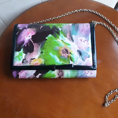 Axel bag new hand-held patent leather with chain strap