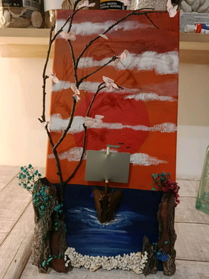 Καμβάς με καραβάκι καινούργιος