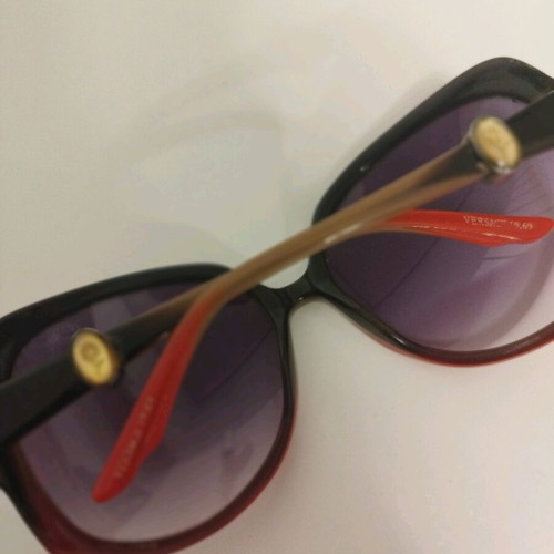 Versace sunglasses used with black and red acetate frame