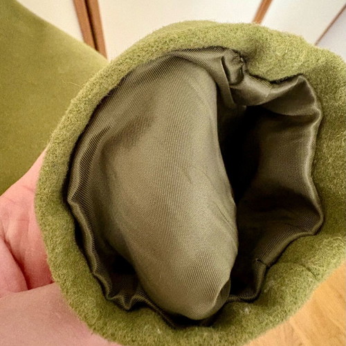 Wool Italian classical straight coat size M 38-40 like new, green
