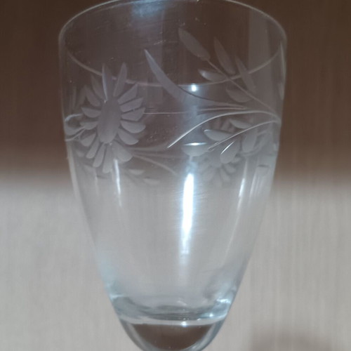 Set of 5 crystal liqueur and drink glasses used