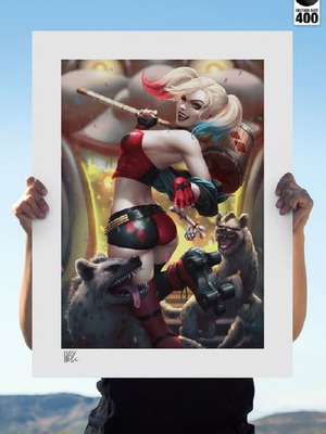 Harley Quinn Hell on Wheels! Limited Edition Art Print new