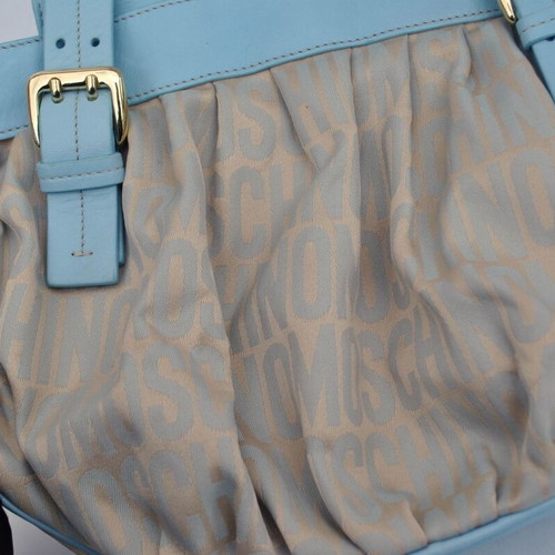 Moschino shoulder bag baby blue and beige like new