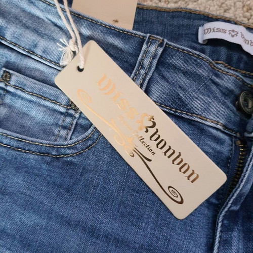 Jean with rhinestones new, size M 38 10, blue