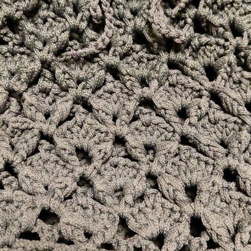 Handmade knitted shoulder bag pouch gray new