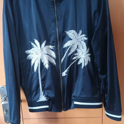 Zara jacket dark blue satin like new, size S