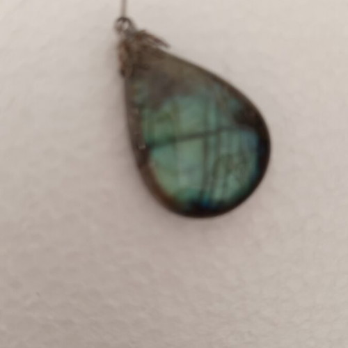 Necklace with energy labradorite crystal, new, multicolor