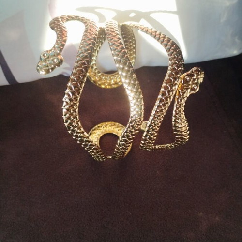 Snake arm bracelet ancient Greek design new gold-colored