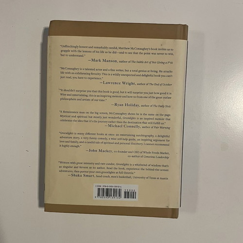 Greenlights hardcover memoir by Matthew McConaughey